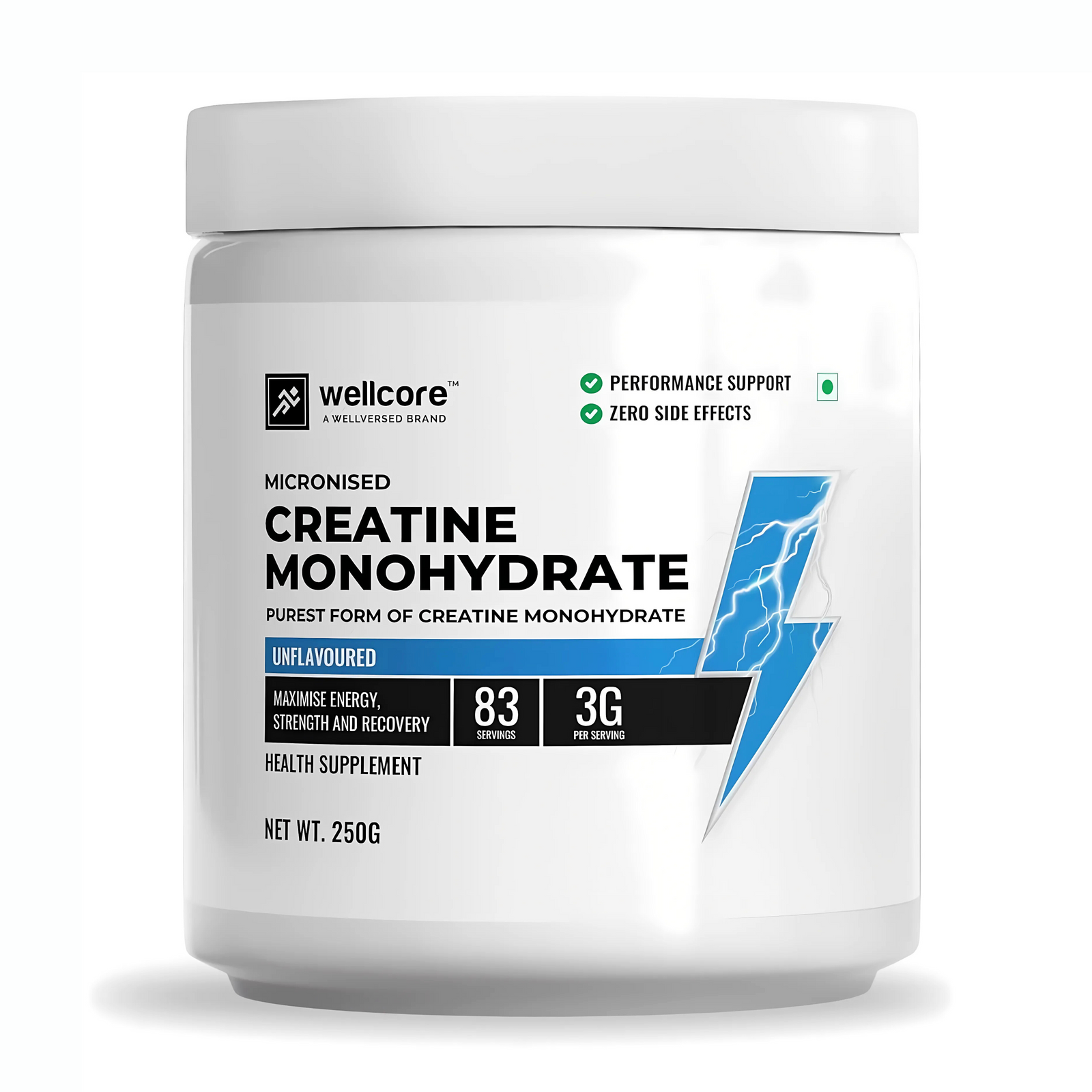 WELLCORE PURE MICRONISED CREATINE MONOHYDRATE POWDER