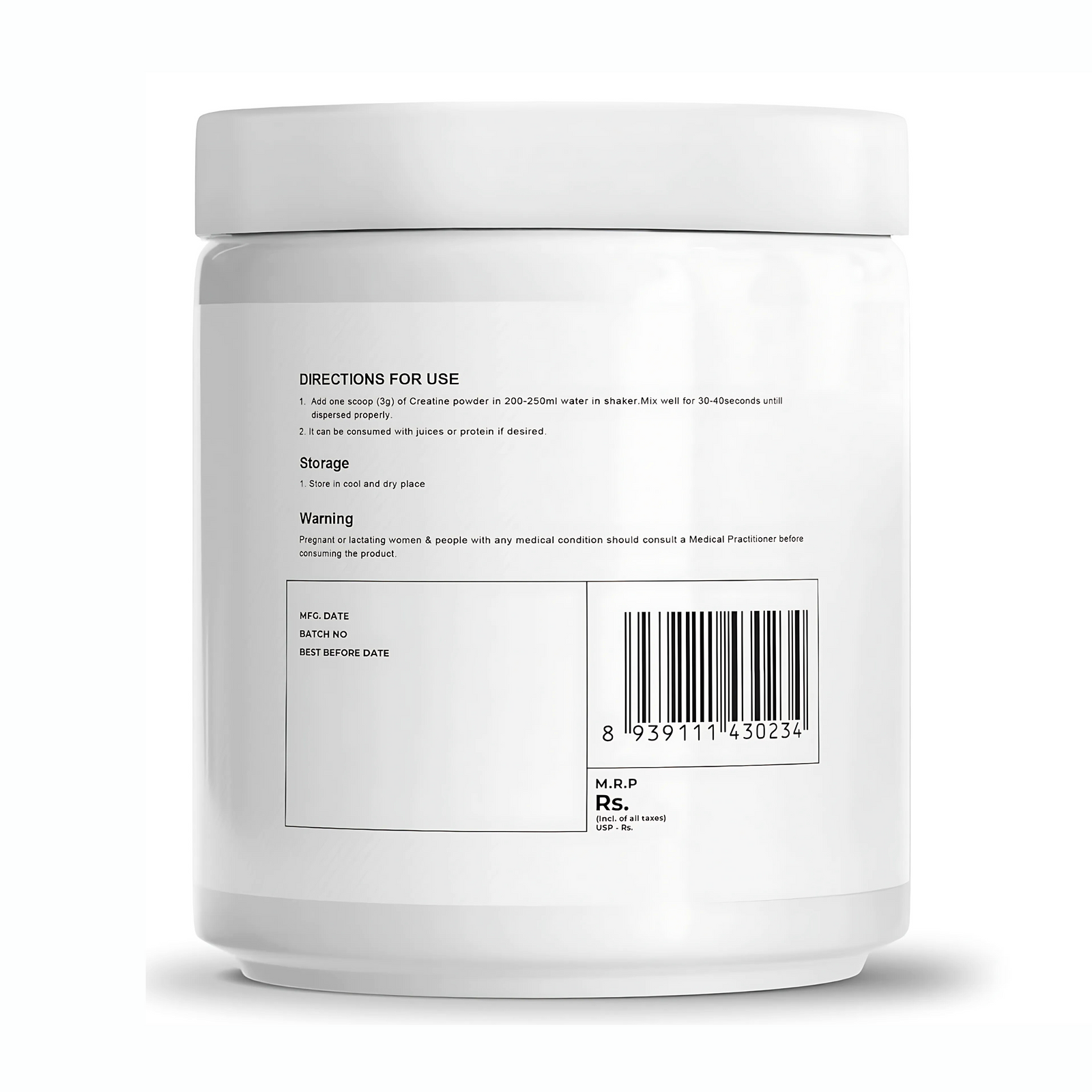 WELLCORE PURE MICRONISED CREATINE MONOHYDRATE POWDER