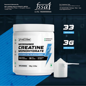 WELLCORE PURE MICRONISED CREATINE MONOHYDRATE POWDER