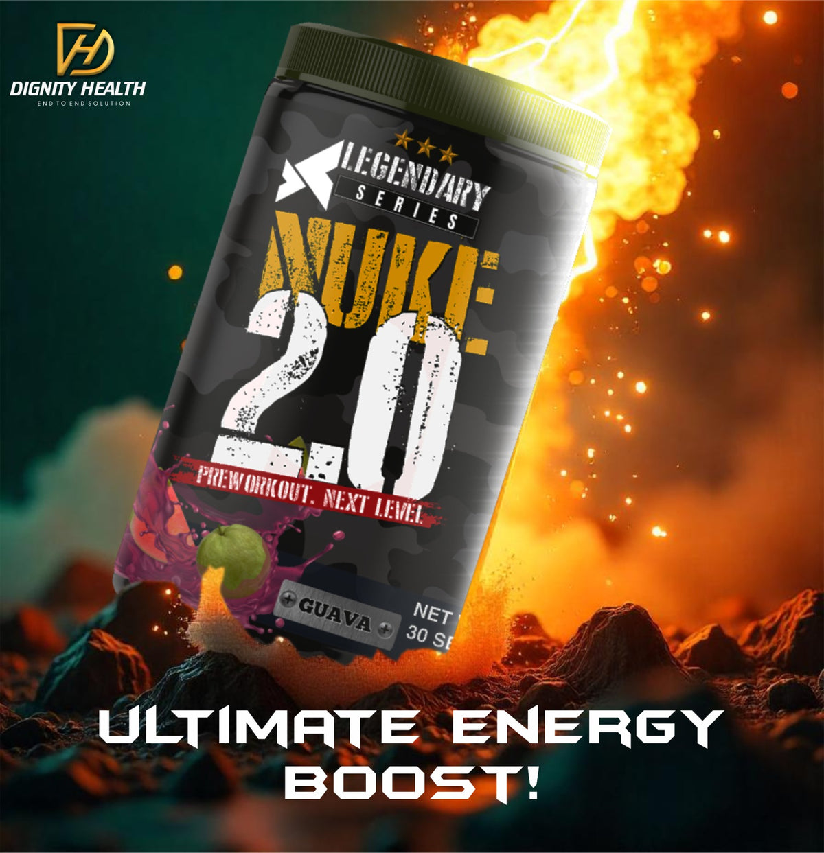 BIG FLEX PRE WORKOUT NUKE 2.0 (400G)