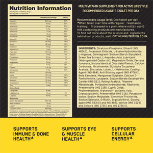 Optimum Nutrition Multivitamin for MEN- 60 Tablets, 26 Vitamins & Minerals, Amino Acids & Anti-Oxidants