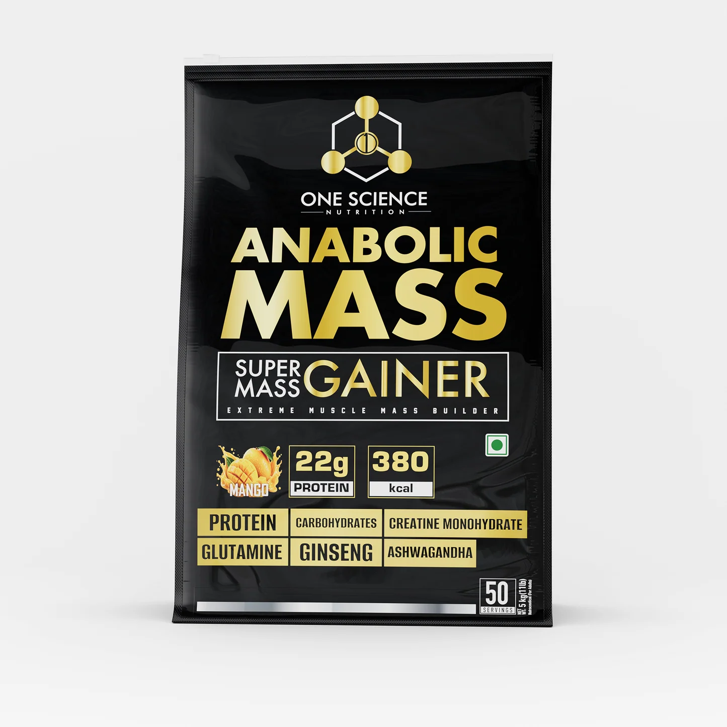 One Science Anabolic Mass – Super Mass Gainer 2.5kg (25 Servings)