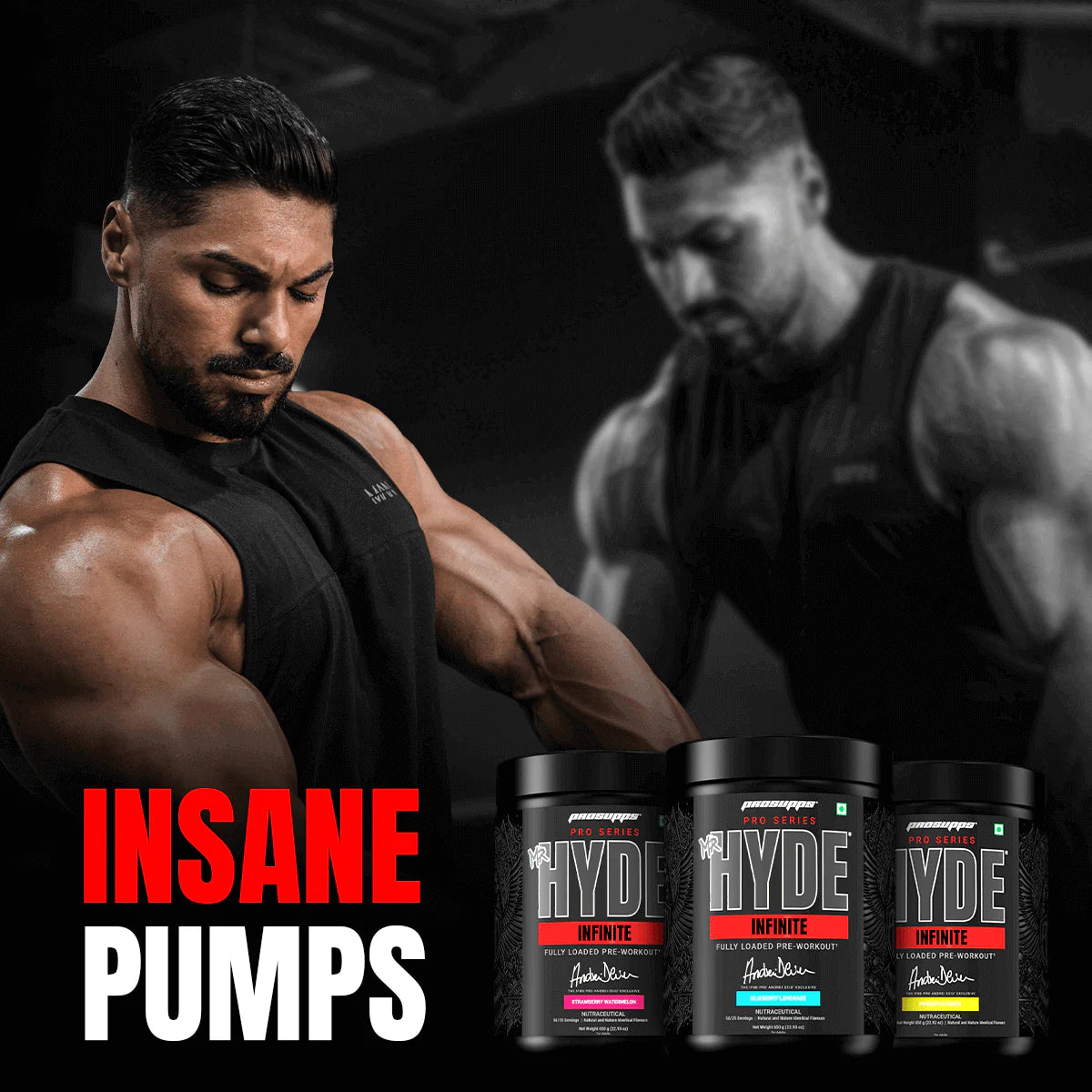 ProSupps Mr Hyde Infinite Pre Workout, 25 Servings | 26 g Fully Loaded Scoop, 6 g Citrulline, 5 g Beta-Alanine, 3 g Creatine, 3 g Betaine, 200 mg Caffeine