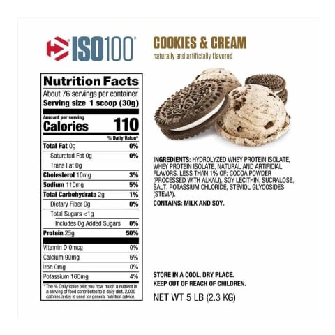 Dymatize ISO100 Whey Protein Isolate, 2.27 kg (5 lb)