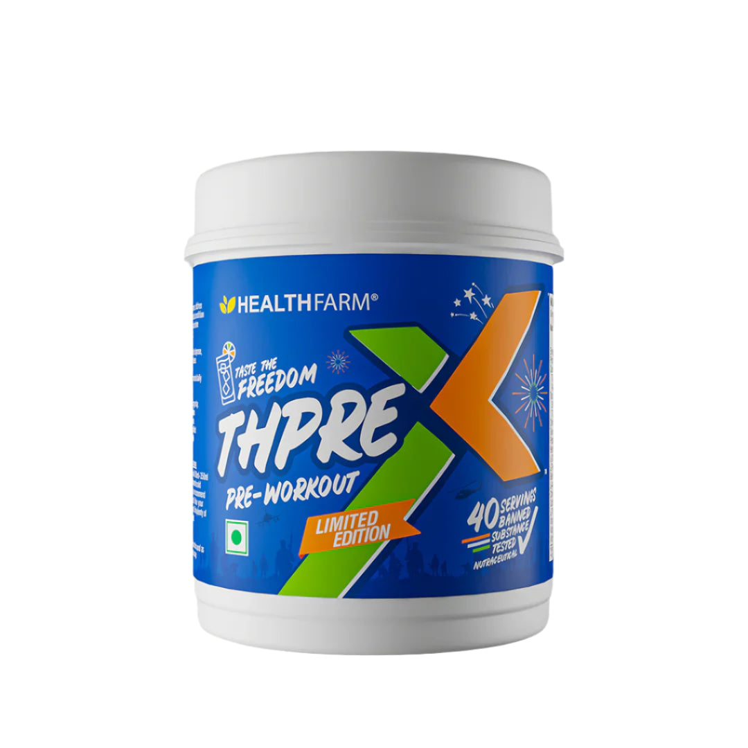 Healthfarm ThPreX Pre-Workout Supplement |40 serving | 500g | Taste the Beach Pre