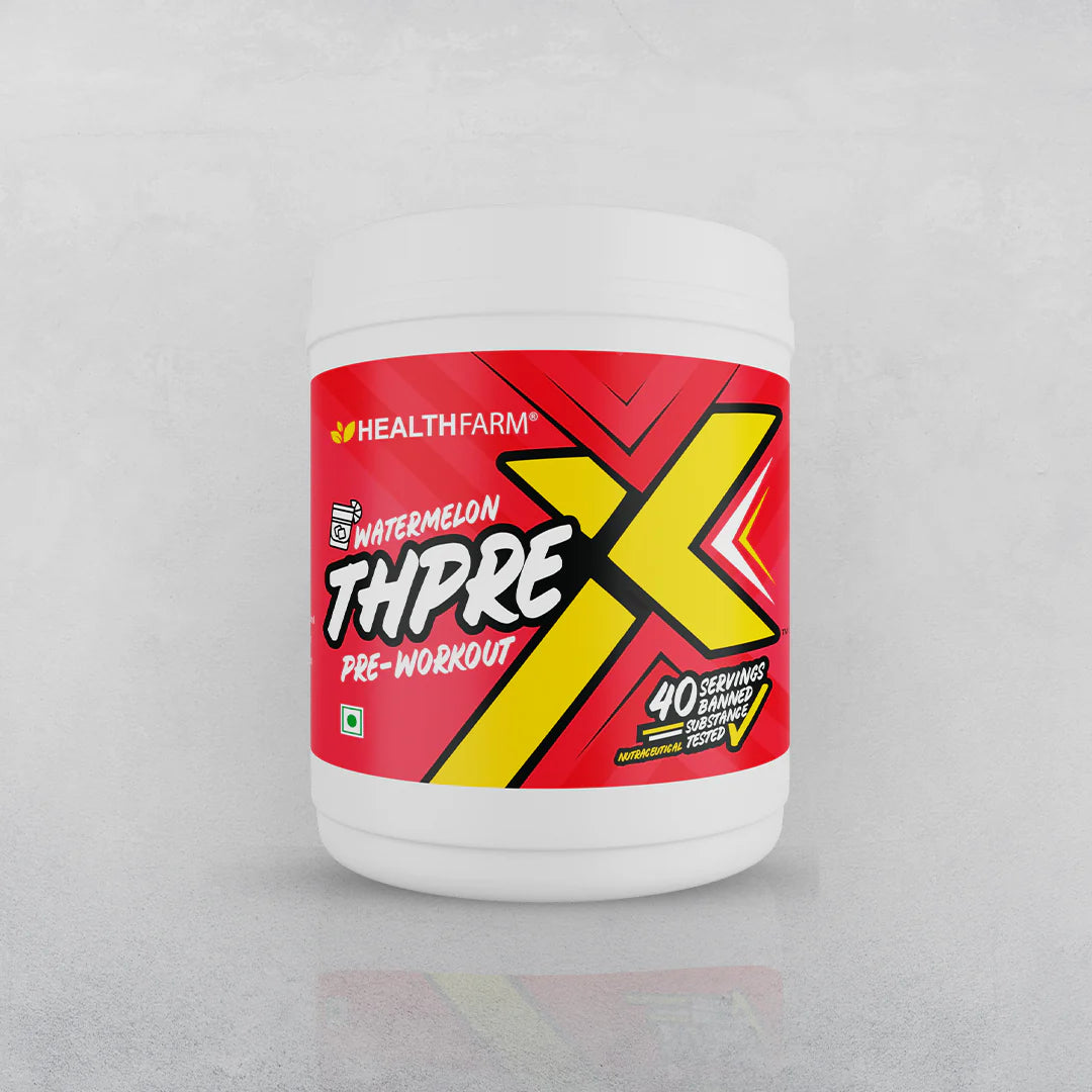 Healthfarm ThPreX Pre-Workout Supplement |40 serving | 500g | Taste the Beach Pre